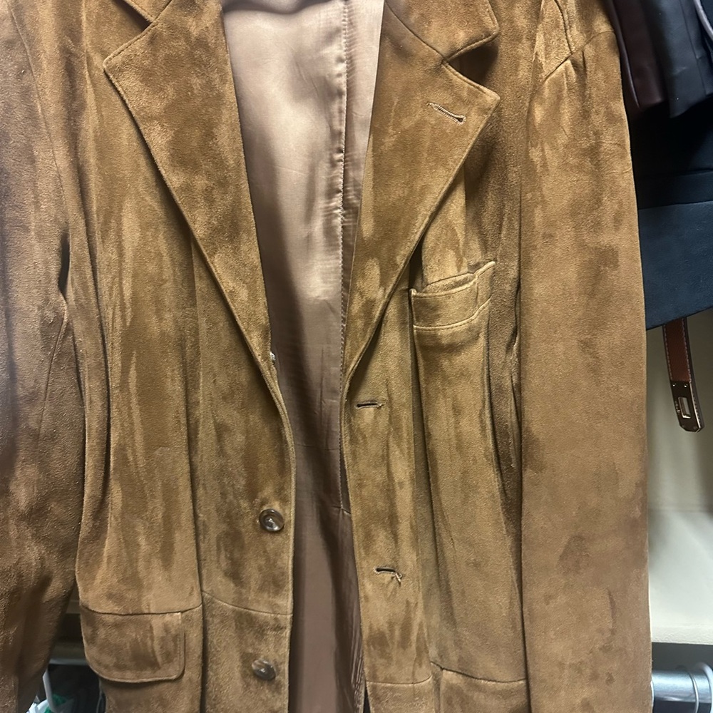 Ralph Lauren Tan Suede Trench Coat